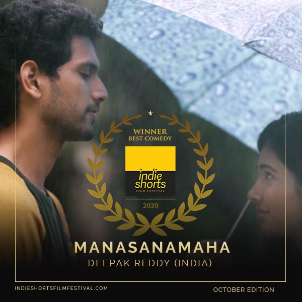 ShortsFilm's tweet photo. Congratulations to Deepak Reddy. His film ‘Manasanamaha’ won Best Comedy and Best Original Music awards. 
. 
.
.
.
.
.

#filmfreeway #filmmaker #filmfestival #awardswinners #officialselection #finalists #filmdirector #shortsfilm #indieshortsfilmfestival https://t.co/DTju2Y7jB2