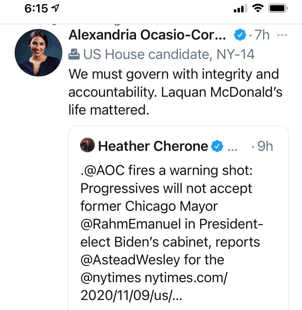 gslivingston's tweet photo. President-Elect @JoeBiden must not appoint #Rahm 2Cabinet #BidenNoRahm #ByeRahm #LaquanMcDonald #JustSayNoJoe #OhareShutdown #TruthInAction #TheRev #GSL @AOC @MariaCuomoCole @sherylunderwood @IraAcree @dcherrychicago @TioHardiman @LoriLightfoot #16ShotsAndaCoverup #JasonVanDyke https://t.co/yudO3tua2r