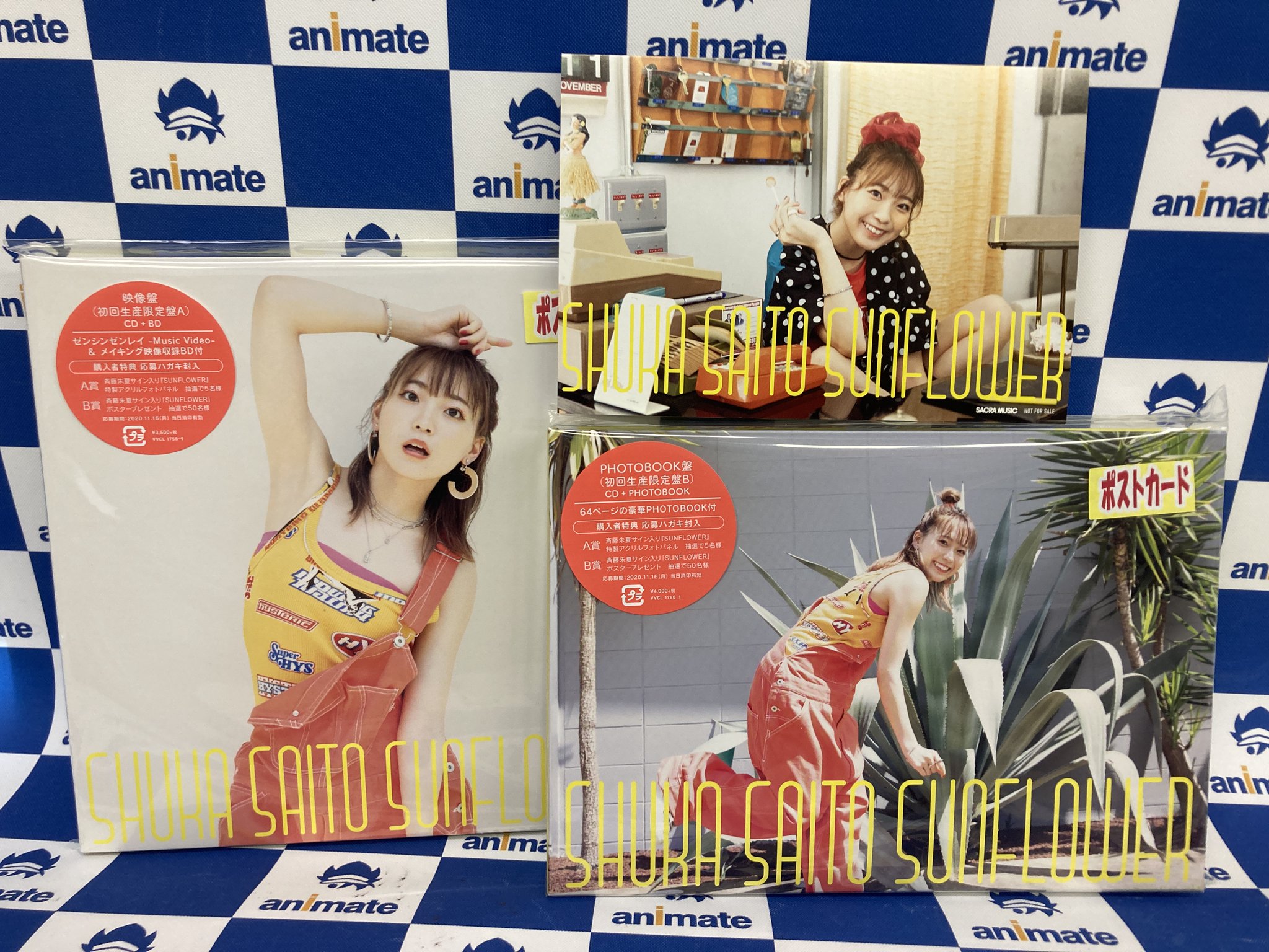 斉藤朱夏 sunflower 購入者応募特典B賞サイン入りポスター