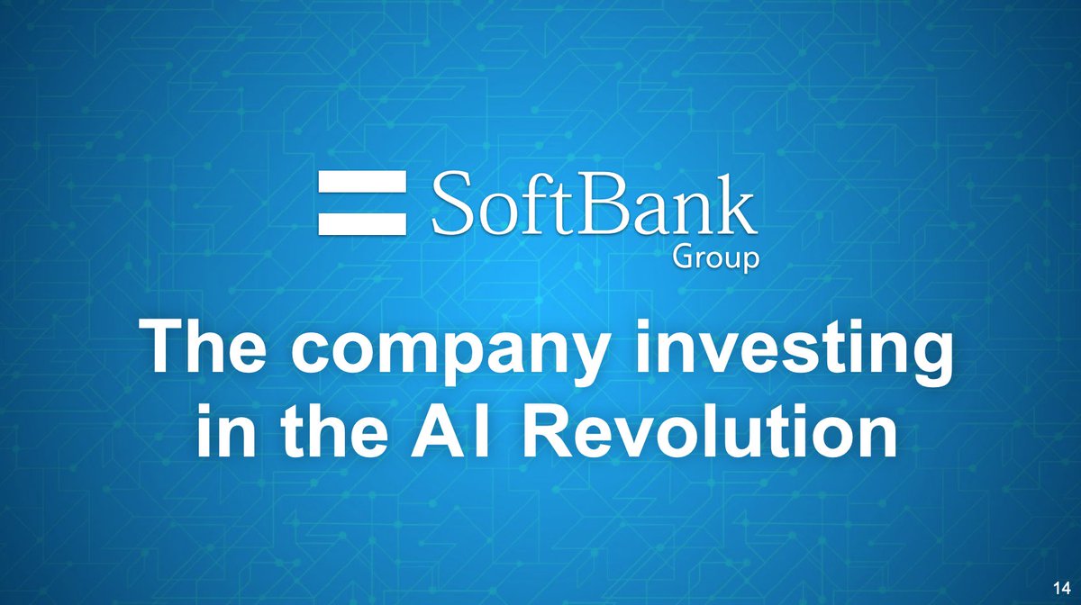 3/nJust as mobile internet dominated the last 10 years, Masa believes AI will dominate the next 10 years.So simply, what is SoftBank? It is "The company investing in the AI Revolution"