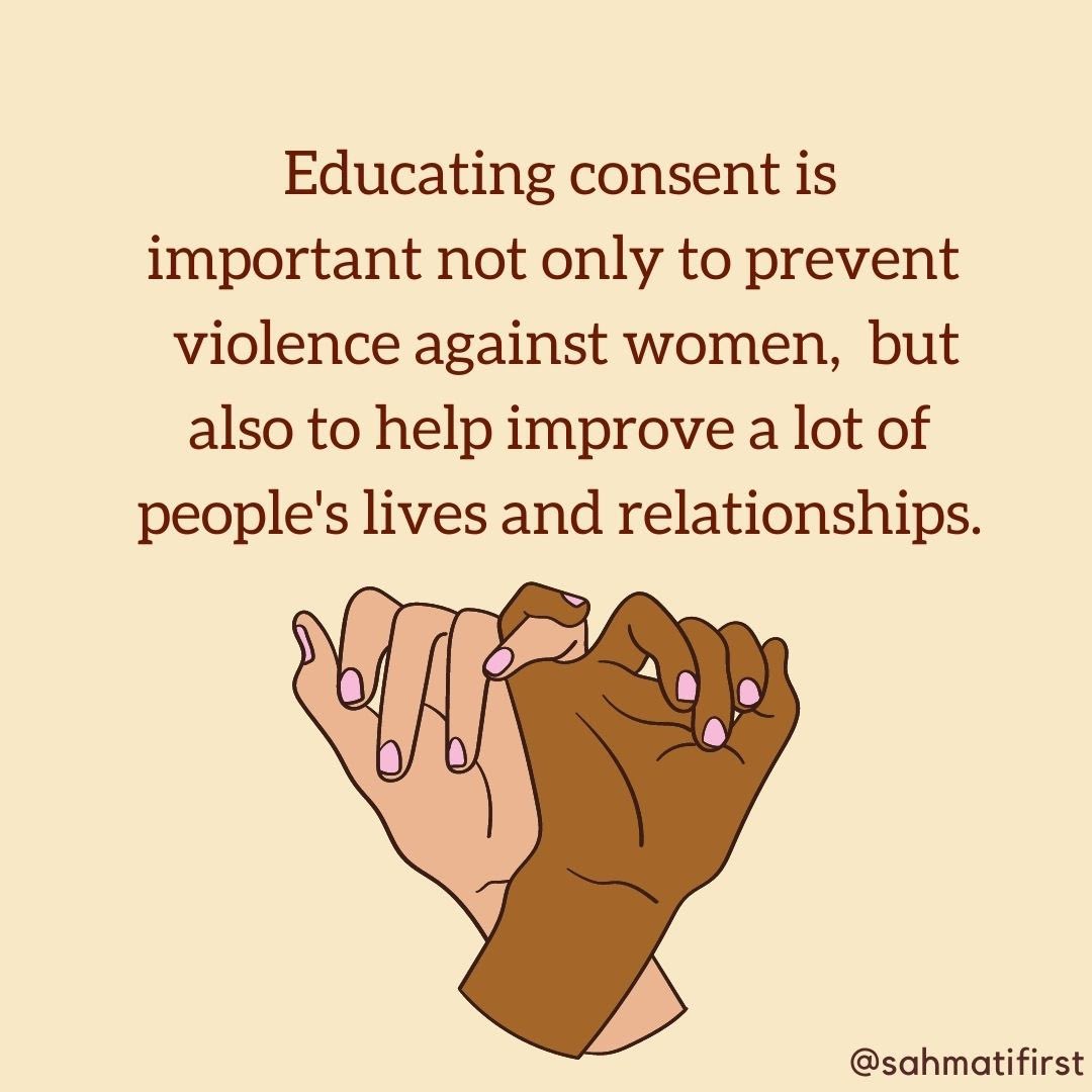 SahmatiFirst's tweet photo. #EducateConsent #ViolenceAgainstWomen #SahmatiFirst
(3/5) https://t.co/Tam6c0KfM8