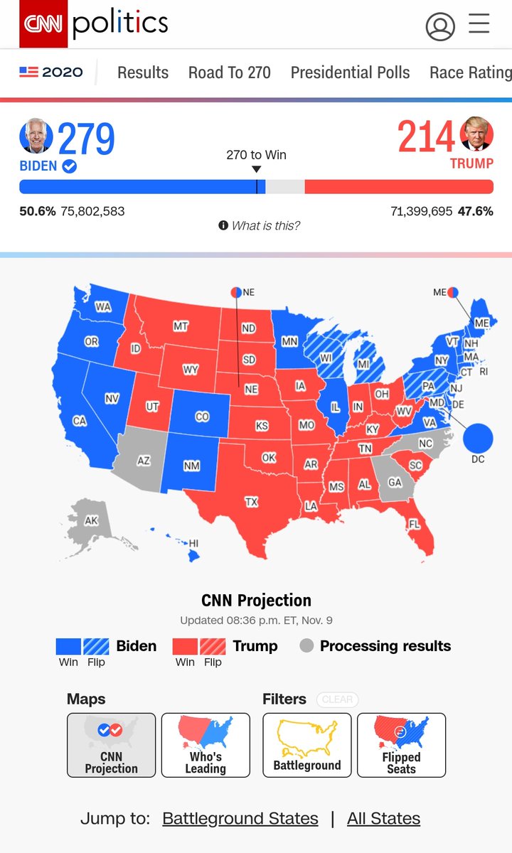 eldiario's tweet photo. #9Nov | La cadena CNN retiró a Arizona de los estados ganados por Joe Biden en sus proyecciones electorales. https://t.co/41KTMohkLm