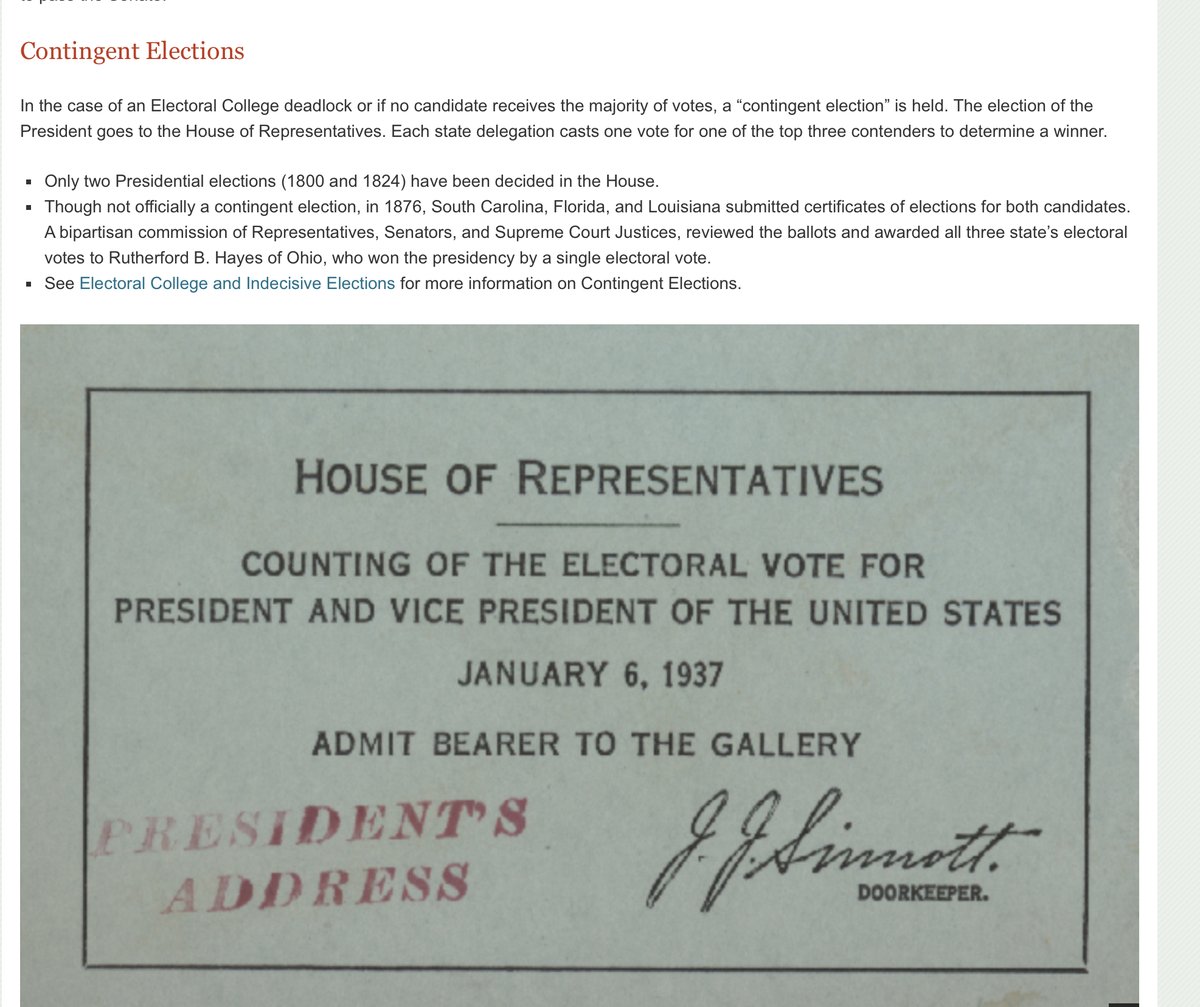 Fact 4 - electoral college meets AFTER the States certify their election talliesthat‘s important that’s why I spitballed that Trump’s end game is 2 fold-delay state certification-blow up the electoral college before Jan 6 a Joint Session of Congress https://history.house.gov/Institution/Electoral-College/Electoral-College/