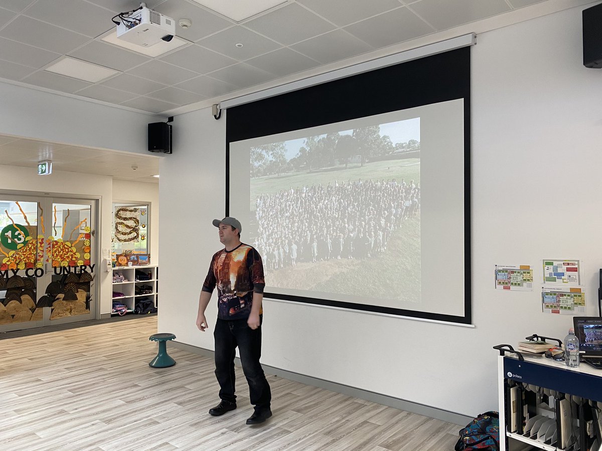WaitaraPublic's tweet photo. Another fabulous Author visit. Tim Harris was engaging and informative. As an ex-teacher he was profoundly connected to the students and what aspects of the writing process they could relate to. #writing #bookweek #engagement #literacyrocks @NSWEducation https://t.co/kiL3x9HXrS