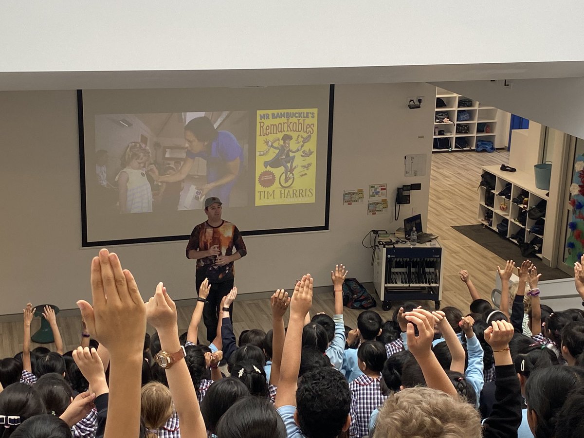 WaitaraPublic's tweet photo. Another fabulous Author visit. Tim Harris was engaging and informative. As an ex-teacher he was profoundly connected to the students and what aspects of the writing process they could relate to. #writing #bookweek #engagement #literacyrocks @NSWEducation https://t.co/kiL3x9HXrS