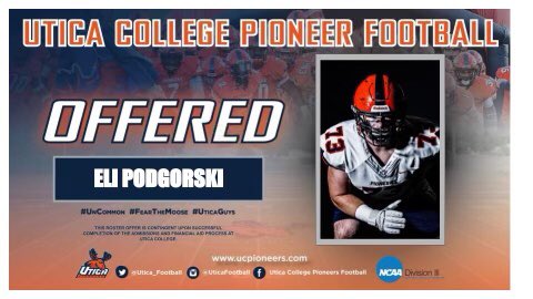 A huge thanks to <a href="/CoachMetkler/">Zach Metkler</a> and <a href="/CoachFaggiano/">Blaise Faggiano</a> for giving me an opportunity to come and play for the Utica College Pioneers! #UnCommon