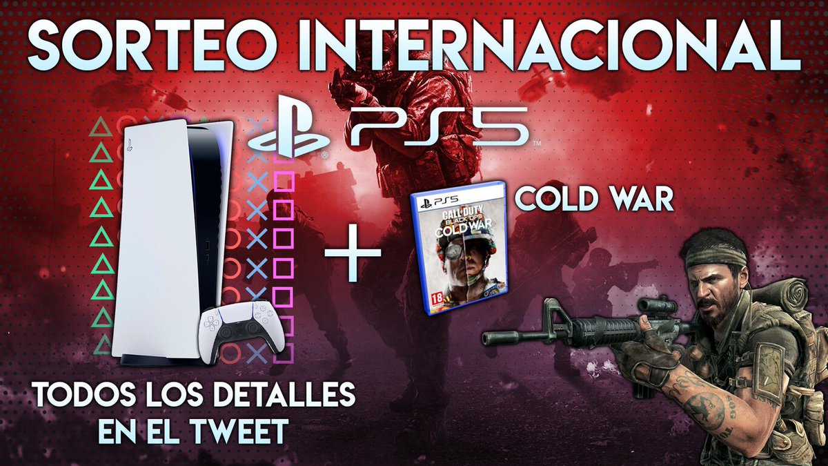 borraskkaaa's tweet image. 🎁 🎉 #SORTEO #PS5 + #COLDWAR INTERNACIONAL 🎉🎁

Requisitos para participar:

DAR RT (importante)

- Seguir a @borraskkaaa  
- Seguir en twitch.tv/Borraskka
- Seguir en twitch.tv/Zeendyx 
- Seguir a @zeendyx 

(Finaliza el 24 diciembre) 
🍀¡Suerte! 🍀