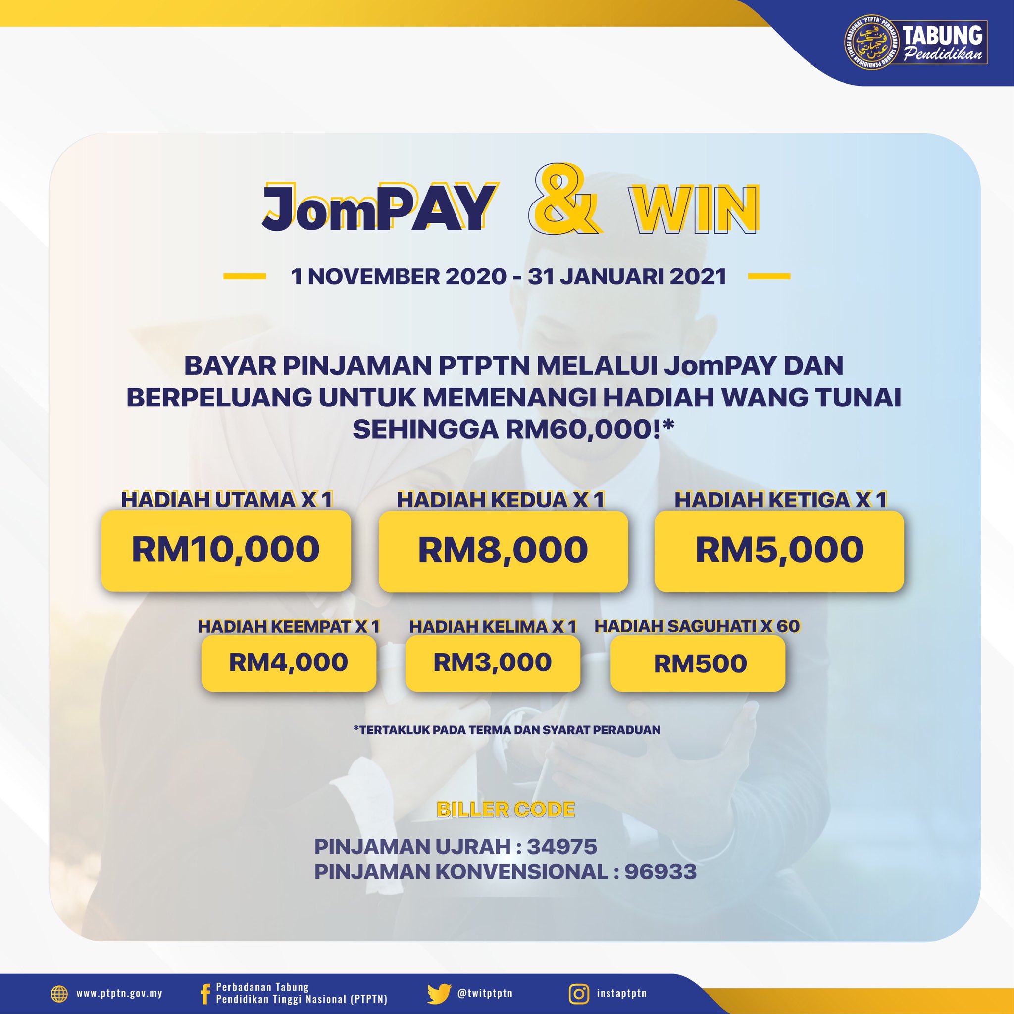 Ptptn On Twitter Bayar Pinjaman Melalui Jompay Dan Anda Berpeluang Menang Hadiah Wang Tunai Info Lanjut Layari Https T Co Medisgzhwq Https T Co Twspthxhkt