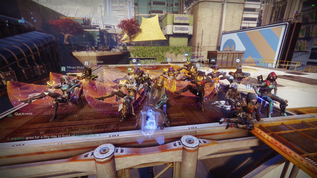 I'm the only one without a seat so we make due