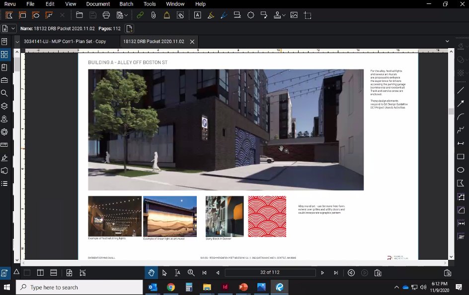 There will be 151 commercial and 171 residential car parking stalls. Seattle code requires residential stalls to be rented separately and cannot be bundled with apartment rent. Residential garage and truck loading bay shown here.