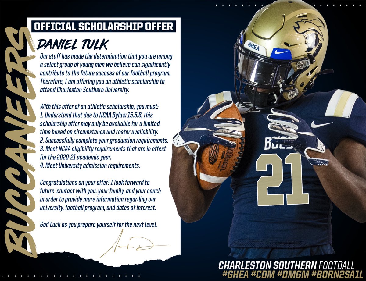 daniel_tulk_'s tweet photo. After a great conversation with @CoachCoeling I’m blessed to receive an offer from Charleston Southern University!! @CSUFB @RecruitGeorgia https://t.co/9DP5cqKD0k