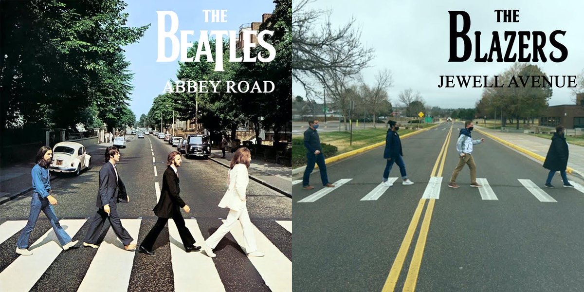 Beatles to Blazers. Album Cover Recreation Day! #ovestuco