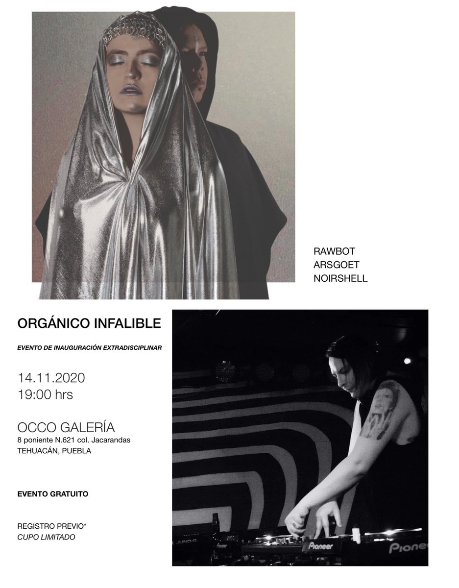kittokiddoo's tweet photo. El Sábado tenemos la inauguración del Proyecto Orgánico Infalible. @rawbotband, Arsgoet y @NoirShell estarán a cargo de musicalizar el evento! https://t.co/WKNN240JfI