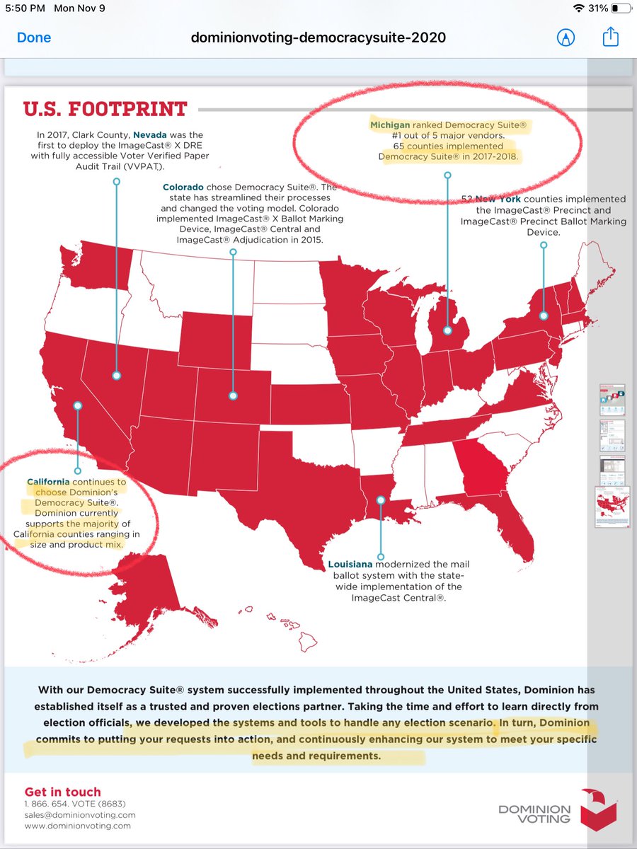 Every state in red is using Dominion to one degree or another.These states are using the Democracy Suite.We need statewide audited in every damn one of them./end #StopTheSteal #CountEveryLegalVote
