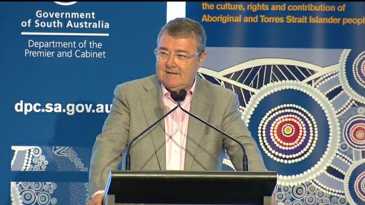 IPAASA's tweet photo. Chief Executive, Department of the Premier and Cabinet, Jim McDowell concludes the event, highlighting the commitment of his department, to understanding and taking action on the #UluruStatement and giving First Nation's people a voice. #NAIDOC2020 #IPAASA https://t.co/N6Ml7iezMC