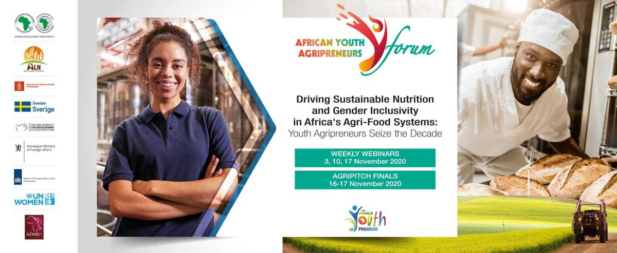 choi_afdb's tweet photo. Join us for a live #webinar today from 11.00 am-1.00 pm GMT: African Youth Agripreneur Forum (#AYAF) Webinar Series-Session #2

Register here: https://t.co/RMPDCJ2ptD

All the details (agenda &amp; list of speakers): https://t.co/4H1MkZLLOo https://t.co/xXVumXcYMU
