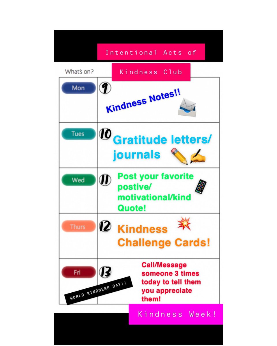 IntentionalOf's tweet photo. JOIN US FOR KINDNESS WEEK! 
In addition, we will be granting a FREE COFFEE to 3 random winners of our kindness raffle.  Nominate friends or strangers (but be sure to get their first and last name) for an intentional kind act they committed at this link https://t.co/SSo8ksGjrc https://t.co/nOvPR9z7rw