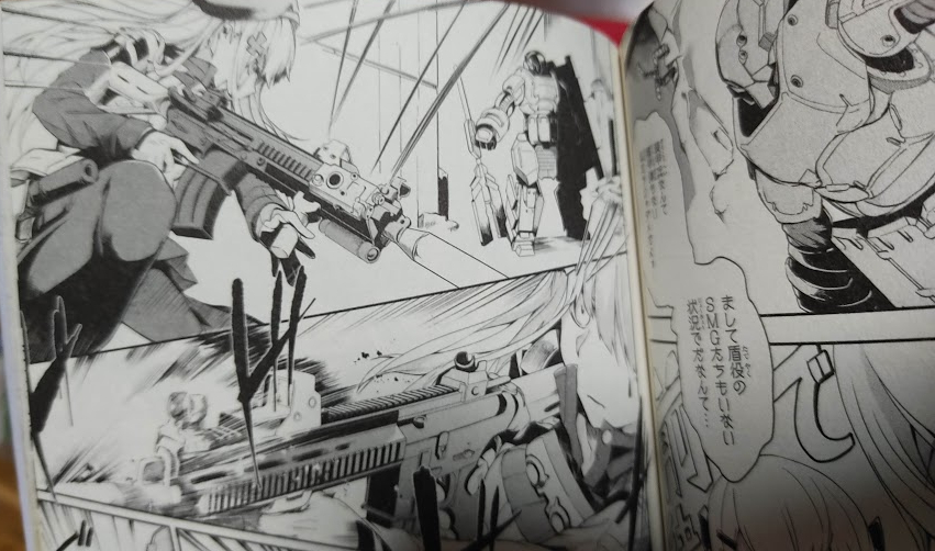 #いい銃の日
鉄砲描きながら生きてます。
電撃マオウ「ガンフェスタ」とかドルフロアンソロとかアクナイアンソロとかよろしくね。

2巻出るよ。 