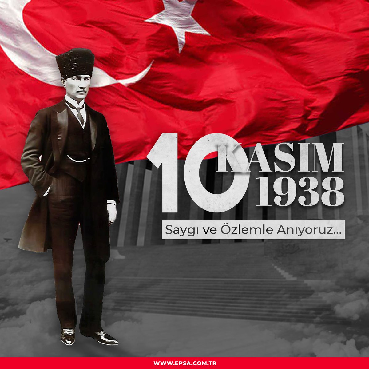 epsayalitim's tweet photo. Cumhuriyetimizin kurucusu Gazi Mustafa Kemal Atatürk’ü saygı, özlem ve rahmetle anıyoruz...
#10kasım https://t.co/l6vsfiepXh