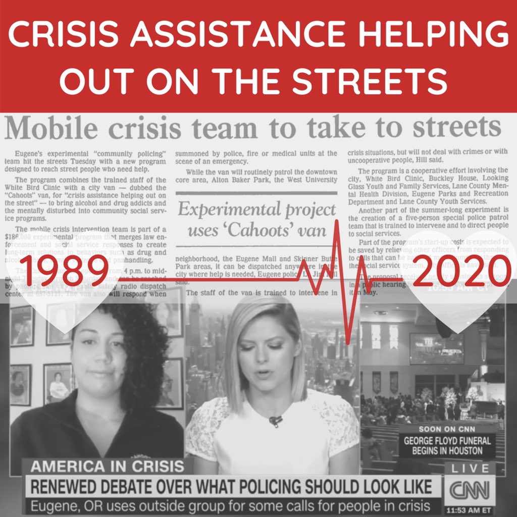 cahoots_wbc's tweet photo. In 2020, CAHOOTS has been offered the privilege of sharing our work in conversations that can feel both familiar and unfamiliar. Every opportunity to speak comes with an opportunity to listen and reflect.

full caption: https://t.co/MrnILmoSZP https://t.co/pLyvvs1a5b
