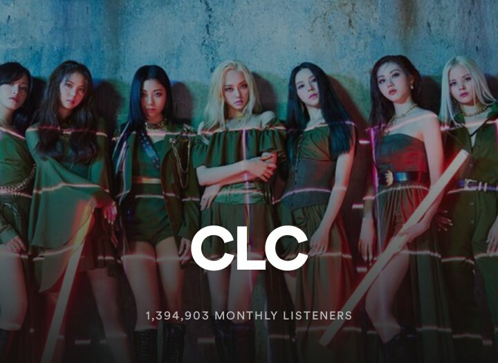 chartsCLC's tweet photo. 📊 K-Pop girl groups with the most monthly listeners on Spotify:
10. #CLC — 1.3M 👑
@CUBECLC #씨엘씨 https://t.co/eoI7ChYxvU