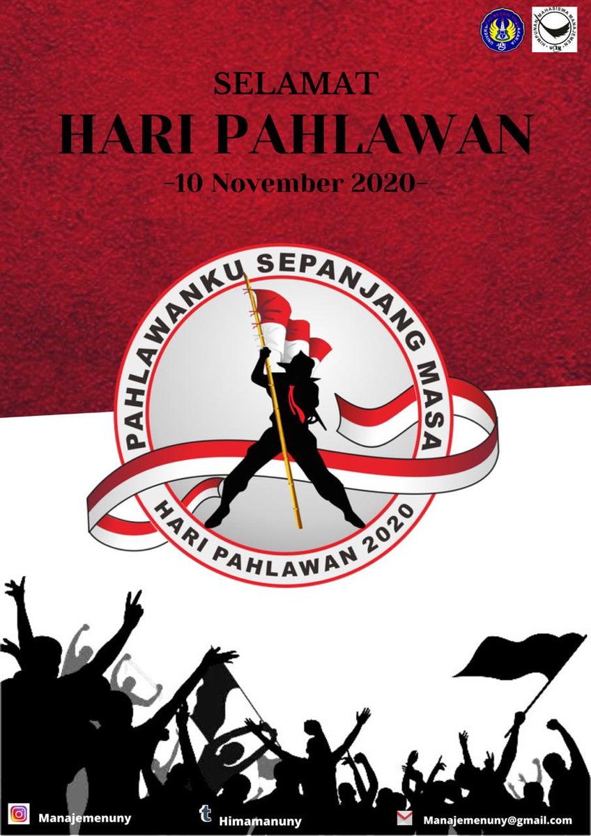 📢🚨[SELAMAT HARI PAHLAWAN]🚨📢

"Pahlawanku Sepanjang Masa"

Saat terbaik untuk membuktikan bahwa kita adalah pemenang ,yaitu ketika kita tampak kalah -Cut Nyak Dien

✊🏻Jadilah pahlawan versi terbaikmu!✊🏻

#manajemenuny