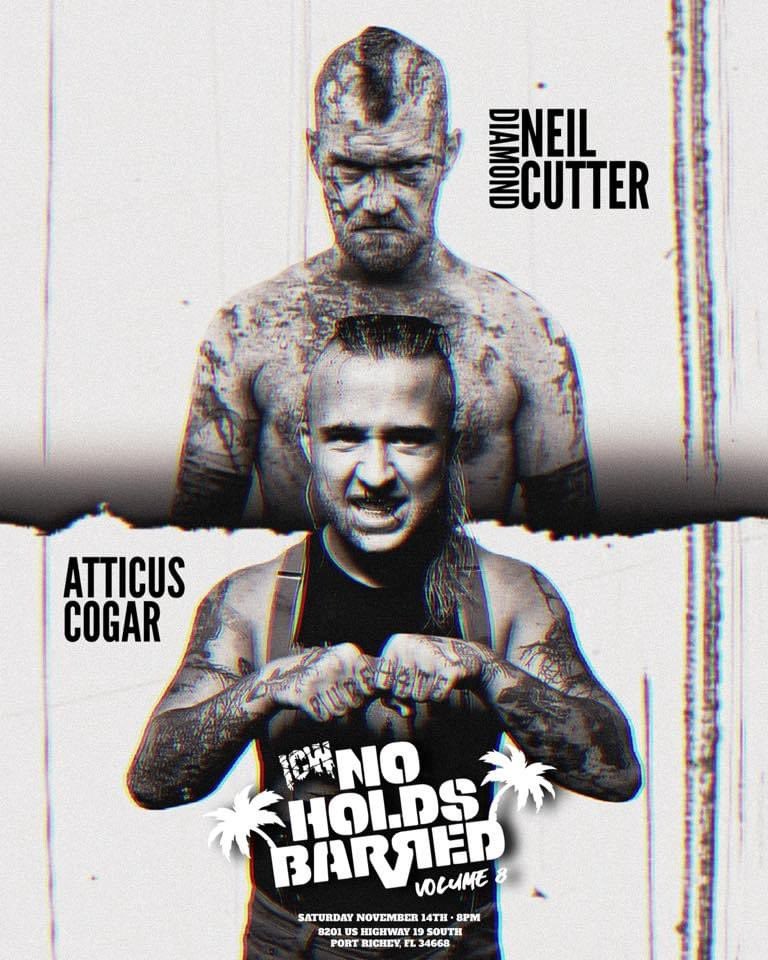 blklkp's tweet photo. SAT. #LIVE IN #PORTRICHEYFL @ICWNHB INVADES THE #SUNSHINESTATE FOR #NHB8!

@STAYSICKGRAVER MEETS @EDDYONLY8 

#BONECOLLECTOR @DGARRINIBC FIGHTS THE #2020KOTDM @ERICRYANPRO 

#THEHONEYBADGER @FEARLESSNEIL VS #SILVERTEETHSATAN @ATTICUS_COGAR &amp;

@SHLAK187 WARS W/ #MENG! 
#ICWNHB https://t.co/1WyYSMBm9U