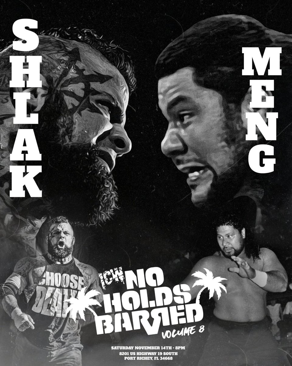 blklkp's tweet photo. SAT. #LIVE IN #PORTRICHEYFL @ICWNHB INVADES THE #SUNSHINESTATE FOR #NHB8!

@STAYSICKGRAVER MEETS @EDDYONLY8 

#BONECOLLECTOR @DGARRINIBC FIGHTS THE #2020KOTDM @ERICRYANPRO 

#THEHONEYBADGER @FEARLESSNEIL VS #SILVERTEETHSATAN @ATTICUS_COGAR &amp;

@SHLAK187 WARS W/ #MENG! 
#ICWNHB https://t.co/1WyYSMBm9U