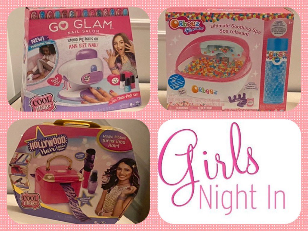 jennaraeclark's tweet photo. We’ve done it again! Another fun time, thanks to @Tryazon and @SpinMaster. We all LOVED using the #GoGlamNailSalon stamper and #HollywoodHair extension maker. The @orbeezone foot spa was raffled off and enjoyed by the winner and her family! #SpaNightWithSpinMaster #CoolMaker https://t.co/OJE94sR0si