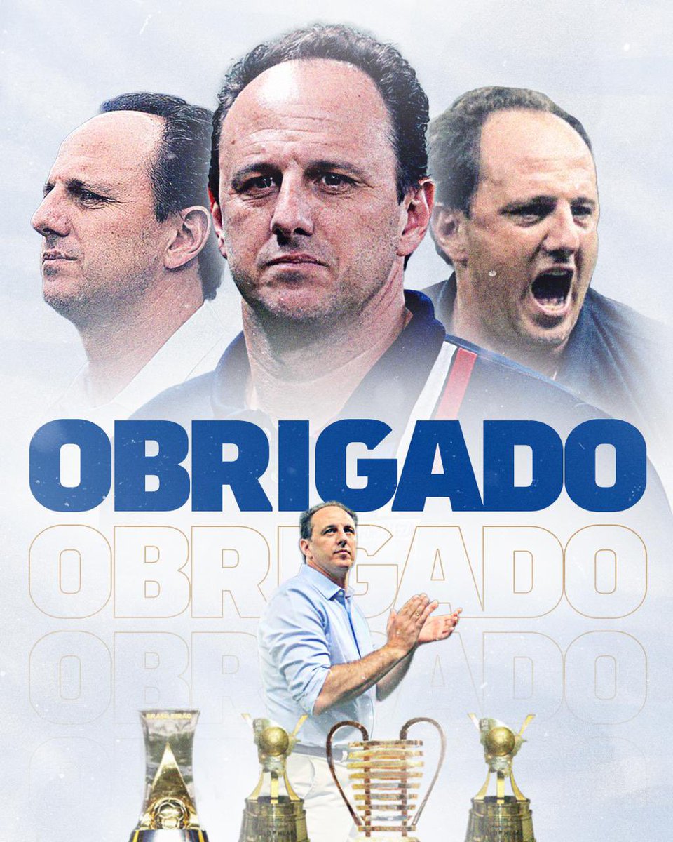 Rogério Ceni não é mais treinador do Fortaleza. Agradecemos o trabalho realizado e desejamos sucesso em seu próximo desafio. Os auxiliares, Charles Hembert e Nelson Simões, e o preparador físico, Danilo Augusto, também deixam o Tricolor.