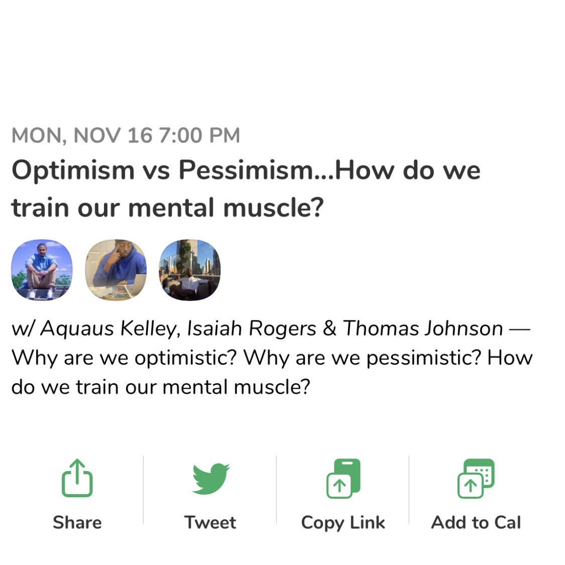 Next Monday on @joinClubhouse at 7p EST with <a href="/GetUpNGetFit/">GetUpNGetFit Wellness Concierge</a> and <a href="/IJ_Rogers/">Isaiah</a>...