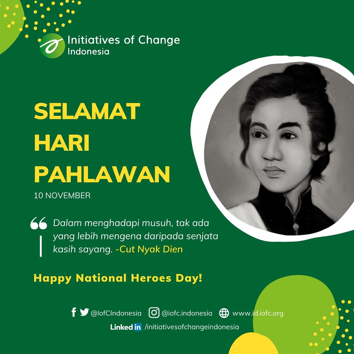 iofcindonesia's tweet photo. Happy National Heroes Day! #NationalHeroesDay #HariPahlawan #selamatharipahlawan #IndonesiaMaju https://t.co/oDl3lmaimJ