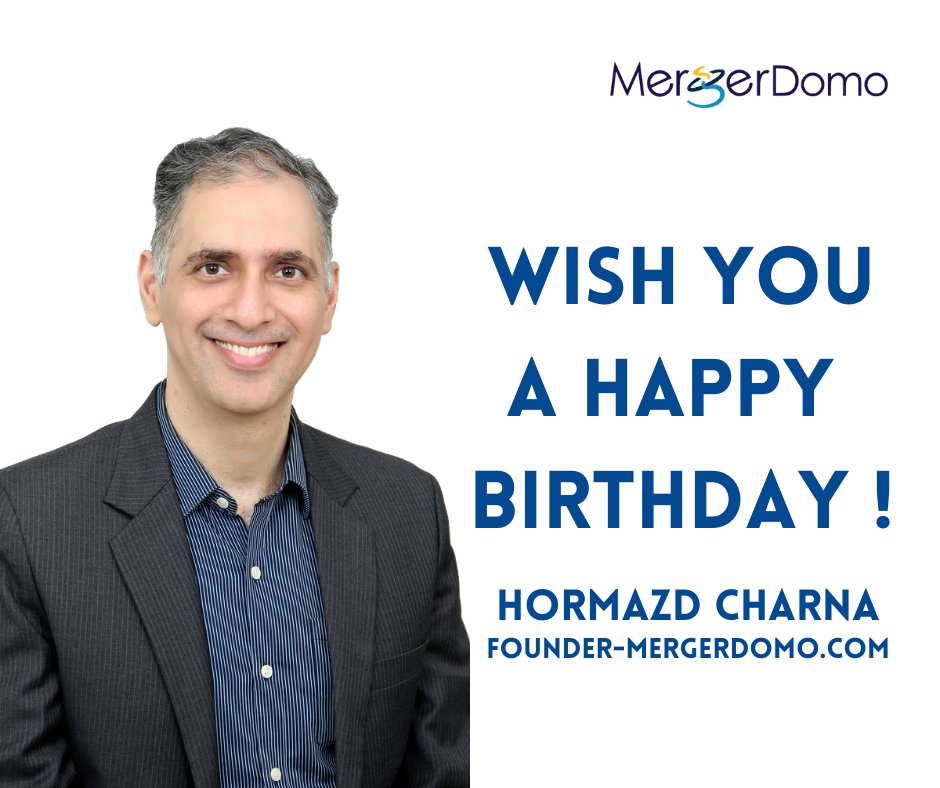 MergerDomoDM's tweet photo. Wishing our Founder @hormazdc, a very Happy Birthday! With his vision & continued guidance, we aim to conquer new heights and endeavour to achieve our goals.
Here's celebrating his zeal and unswerving persistence to dream big and make an impact.
#happybirthday #mergerdomo https://t.co/iMlgdsGrTL
