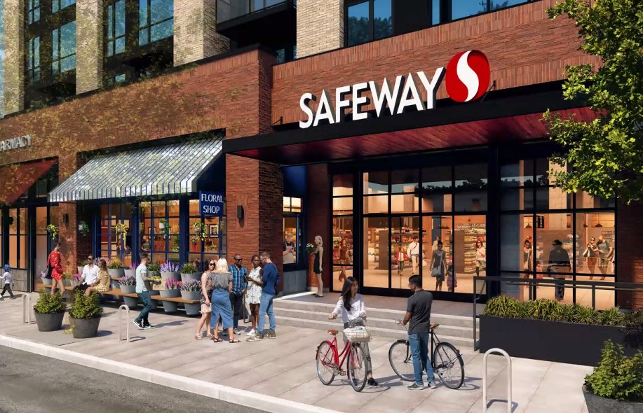 Marty Kaplan complimenting the developer and architect for doing a nice job. Wants to know about signage. Says the Safeway sign is too dominant. Wants it to be more understated.