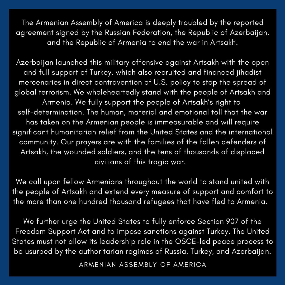 ARAMAC_DC's tweet photo. Stay Strong. Stay United. ✊🏼🇦🇲 https://t.co/CN3sPajk7j
