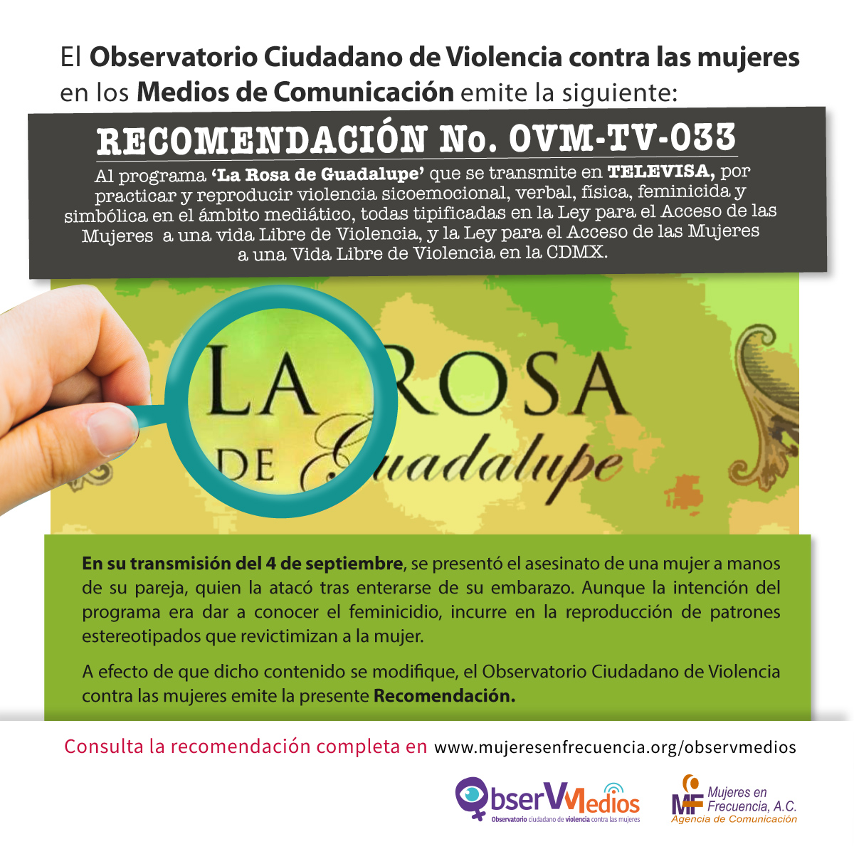 observmediosmx's tweet photo. #observmedios #losmediosmeviolentan #sexismono #SEMUJERES #proyectocoinversion2020 Secretaría de las Mujeres CDMX Mujeres en Frecuencia, A.C. Secretaría de Gobernación CONAVIM Inmujeres México Of Carmen Saavedra, #LaRosaDeGuadalupe
https://t.co/qk8rOdfVUn https://t.co/3Ml8rFFRnq