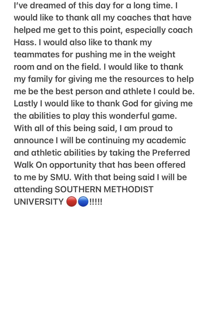 Mattbaer_98's tweet photo. Committed!! 🔵🔴
⁦@TylerOlker⁩
⁦@RJHSFootball⁩
⁦@LetsGo_Bo5⁩
#PonyUpDallas https://t.co/ASqUbripEo
