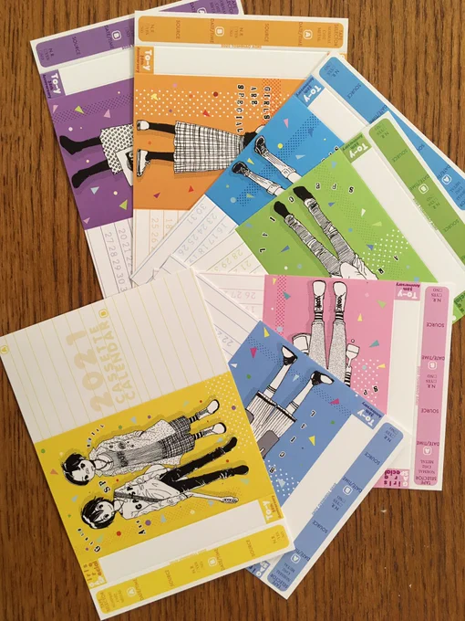 カセットインデックス&amp;2021カレンダーできました!
19日からの #トーイ展 で販売します!
元になった絵も展示販売予定! 