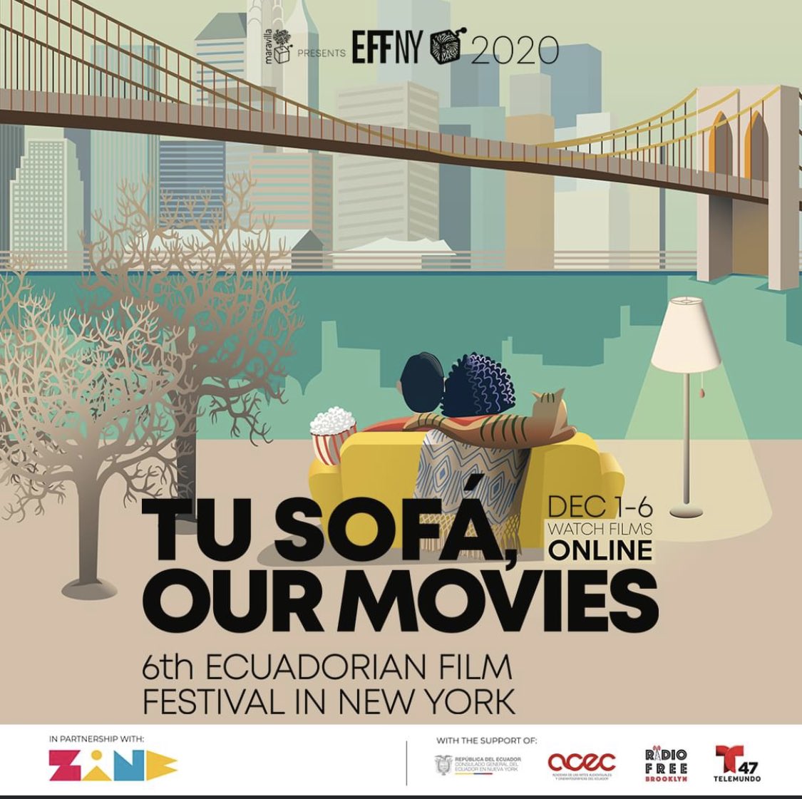 EcuaFilm's tweet photo. Se viene la sexta edición del Festival de Cine Ecuatoriano en Nueva York, #effny202. Por primera vez de forma virtual del 1 al 6 de diciembre, disponible en EEUU y Ecuador en https://t.co/pgWuLMPDPu

¡Atentos a la programación en estos días! https://t.co/L8iEasNdq4