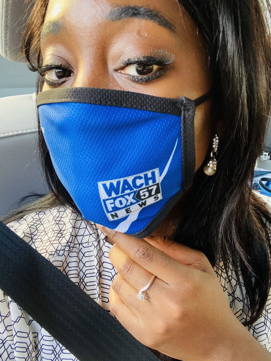 SimoneJamesonTV's tweet photo. First day at @WACHFOX in the books..ππΎ. An eventful day. Also, check the swaggy mask out. π·#wachfoxnews #reportermode https://t.co/kIMoXMX9u0