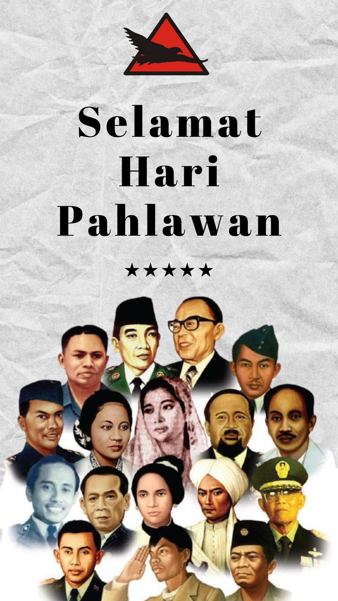 Selamat memperingati hari pahlawan, jasa mu abadi💐