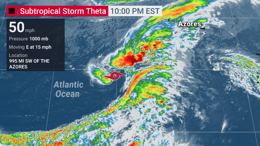 weatherchannel's tweet image. BREAKING: The 29th storm of the Atlantic hurricane season has just been named as #Theta.

2020 now has the most named storms in a single season on record!
