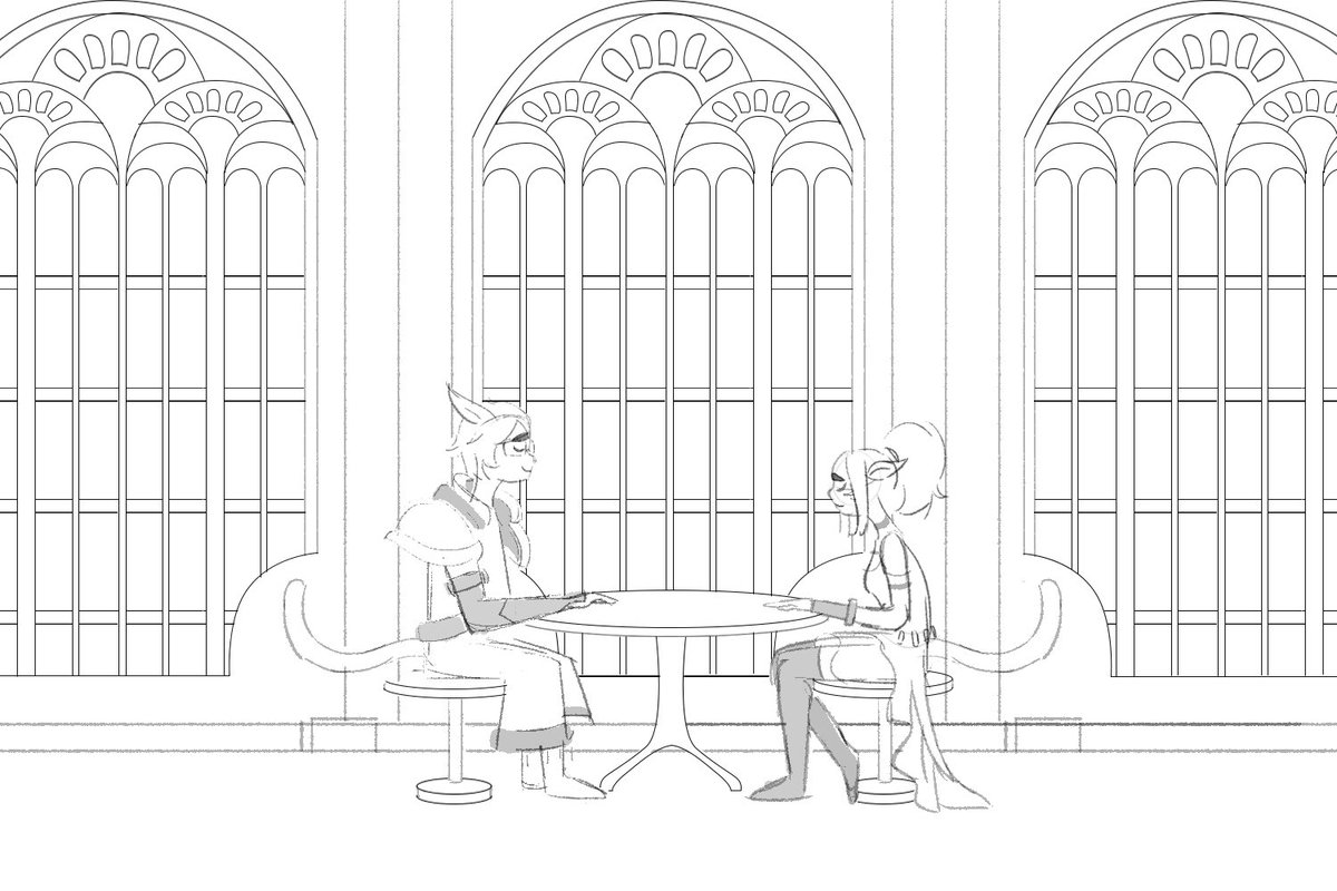 I got asked to make two rough sketches for a final fantasy inspired commission piece but this one didn't get approved so i'll be recycling this piece, change the characters and try to make this piece dreamy ☺️??
#artph #art #Illustration #sketch #commissionsopen #FinalFantasy