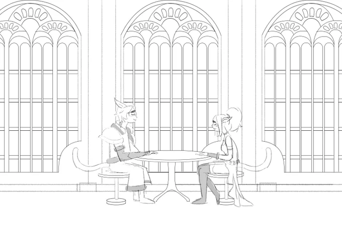 I got asked to make two rough sketches for a final fantasy inspired commission piece but this one didn't get approved so i'll be recycling this piece, change the characters and try to make this piece dreamy ☺️?? 
#artph #art #Illustration #sketch #commissionsopen #FinalFantasy 