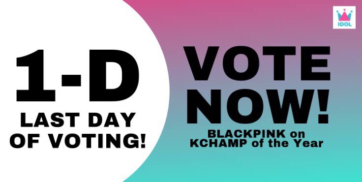 BlinkVotingCrew's tweet photo. ๐| #KCHAMP today is the last day of voting, weโre still on the 2nd spot! Keep voting! Donโt stop! Letโs Go!! @BLACKPINK https://t.co/GlQqWqM8g5