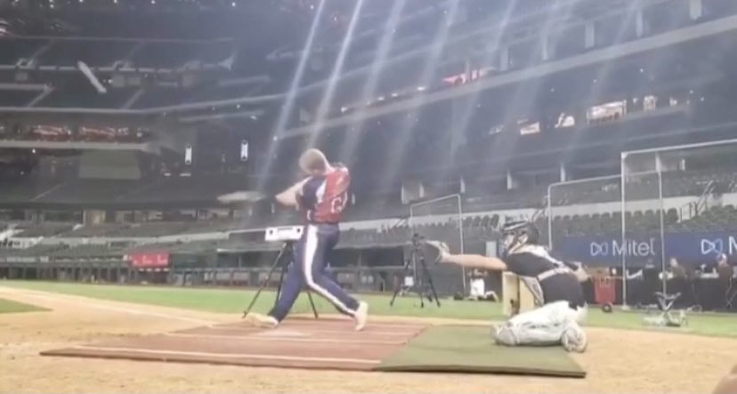 Complete_Game_'s tweet photo. Congratulations to Hunter Thompson and his entire family! Hunter was invited to the Power Showcase in Texas with the best players in the country. Hunter finished 2nd in the HomeRun Derby, hitting a 427 ft Bomb at MLB Globe Life Field. #Complete_Game_ https://t.co/fiaIwRRZHY