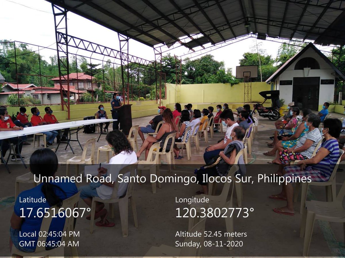 MpsmuOne's tweet photo. PNP STO DOMINGO JOINS BARANGAY ASSEMBLY
November 7, 2020 -  PNP personnel,  attend Barangay Assembly meetings to different barangays in AOR. 
@Ppsmuisur @PNP_CPSM @RPSMU
#PNPPATROLPlan2030 
#INSTITUTIONALIZED 
#TeamPNP 
#WeServeAndProtect 
#PNPKakampiMo https://t.co/Qwv79sn7r2