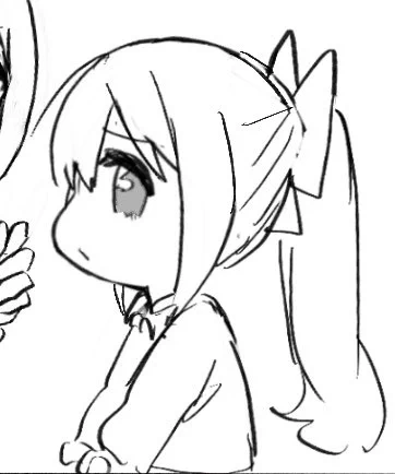 吹き出しでほぼ消えてしまいそうな女児でろさん 