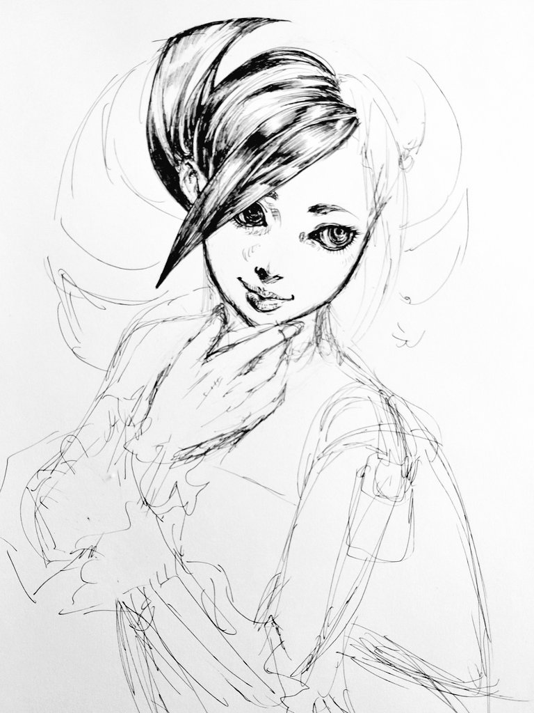 少し描きました?

寝ます? 