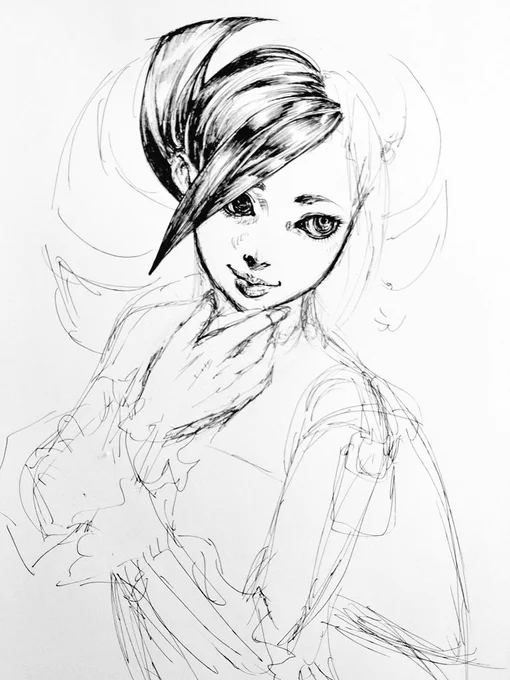 少し描きました?

寝ます? 